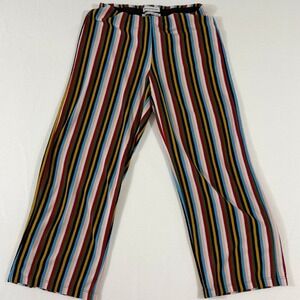 Urban Outfitters Striped Boho Cropped Pants | Size S/P | Elastic Waist